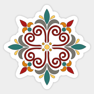 Abstract floral motif Sticker